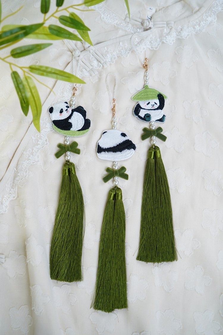 Chinese Waist Pendant Panda Embroidery Accessories
