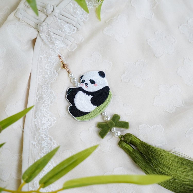 Chinese Waist Pendant Panda Embroidery Accessories