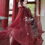 Red Phoenix Hanfu Dress for Women Tang Dynasty Costume