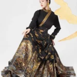 Gilded Cloud Pattern Hanfu Mamian Skirt Chinese Outfit