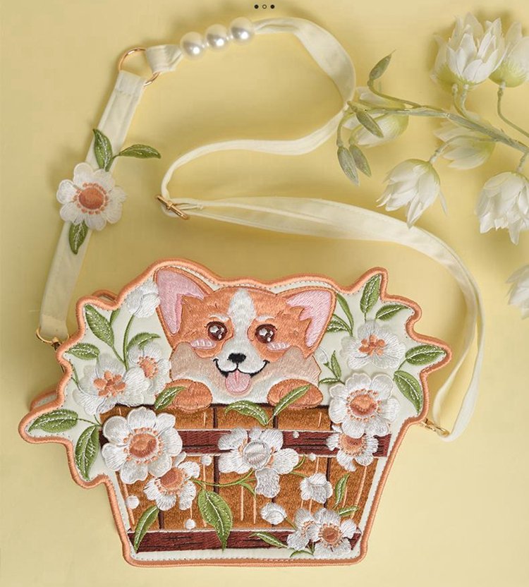 Cute Crossbody Bag with Exquisite Embroidery