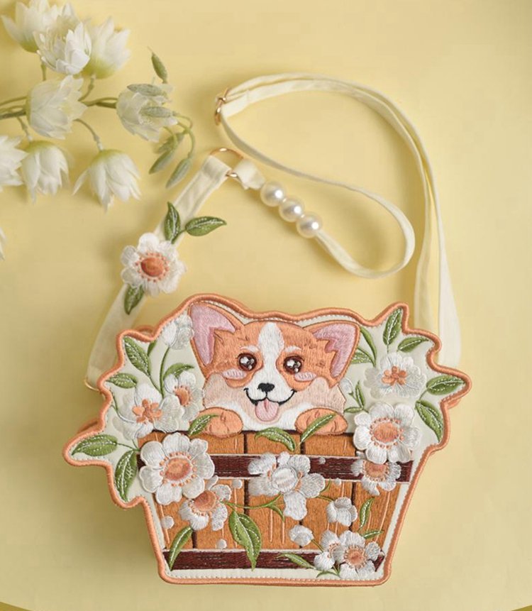 Cute Crossbody Bag with Exquisite Embroidery