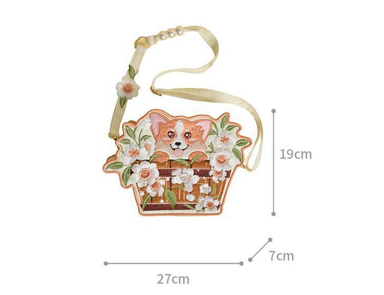 Cute Crossbody Bag with Exquisite Embroidery
