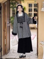 Modern Chinese Winter Outfit for Women Embroidered Hanfu Set - Image 2