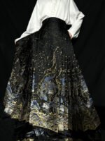 Dreamy Starry Sky Brocade Horse Face Skirt Chinese Skirt - Image 3