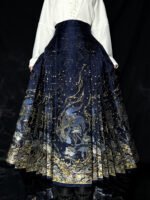 Dreamy Starry Sky Brocade Horse Face Skirt Chinese Skirt