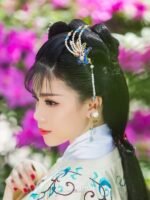 Fashion Hanfu Chinese Hair Hapin Classical Headdress Duckbill Hair Clips With Tassel - Image 3