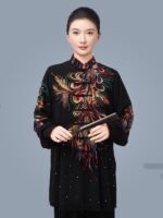 Embroidered Tai Chi Uniform Silk Linen Martial Arts Suit - Image 3