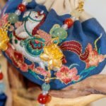 Chinese Embroidered Hanging Pouch with Tassel – Traditional Aesthetic Gift Accessory - Image 8