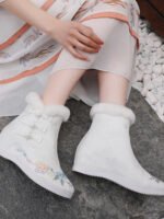 Embroidered Hanfu Boots | Warm Chinese Short Boots for Winter - Image 4