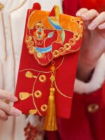 Lucky Horse Embroidered Red Envelope – Creative Fabric Lunar New Year Gift