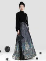 Embroidered Mamian Skirt for Women Ming Style Hanfu Skirt - Image 2