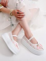Embroidered Platform Hanfu Shoes | Floral Chinese Mary Jane Style