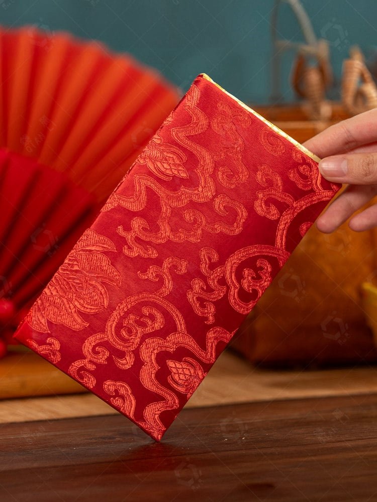 chinese red envelope bag fabric texture
