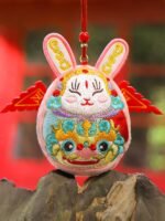 3D Rabbit Sachet Packet Embroidered Bunny Hanging Decor - Image 3