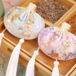 Enchanting Embroidered Sachets Ancient Style Prayer Pendant