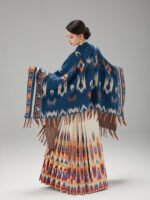 Ethnic Ikat Hanfu Skirt Multicolor Jacquard Mamian Skirt - Image 4