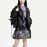 Glimmer Modern Short Mamian Skirt Set Chinese Punk Outfit