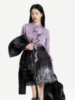 Glimmer Modern Short Mamian Skirt Set Chinese Punk Outfit - Image 4