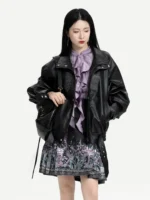 Glimmer Modern Short Mamian Skirt Set Chinese Punk Outfit - Image 2