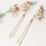 Fashion Hanfu Ancient Chinese Hairpin Lovely Peach Tassel Headdress