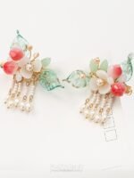 Fashion Hanfu Ancient Chinese Hairpin Lovely Peach Tassel Headdress - Image 3
