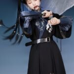 Ming Dynasty Blue And Black Hanfu Dress Female