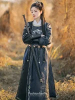 Chinese Traditional Costumes Black Hanfu Male Cosplay Men Women - Image 2