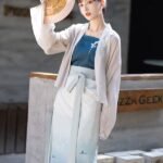 Fashion Hanfu Blue Modern Hanfu Dress Female