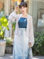 Fashion Hanfu Blue Modern Hanfu Dress Female - Image 2