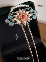 Handmade Hanfu Hair Accessories Lotus Mirror Hairpin Bridal Hair Pins - Image 2