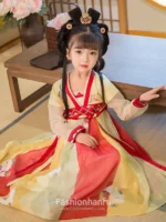 Fashion Hanfu Chinese Dress for Girls Summer Dress 2 Colors