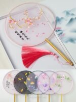 Embroidery Chinese Fan Hanfu Fan Classical Embroidery Fan