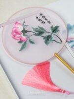 Embroidery Chinese Fan Hanfu Fan Classical Embroidery Fan - Image 2