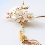 Fashion Hanfu Chinese Hair Accessories Hanfu Cheongsam Dish Hairpin With Tassels