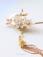 Fashion Hanfu Chinese Hair Accessories Hanfu Cheongsam Dish Hairpin With Tassels