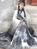 Chinese Hanfu Clothing Fairy Skirt Three-Piece Set - Image 2