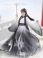 Chinese Hanfu Clothing Fairy Skirt Three-Piece Set - Image 3