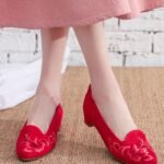 National Elegant Qipao Shoes Chinese Embroidered Shoes 3 Colors