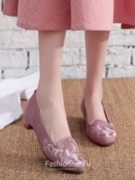 National Elegant Qipao Shoes Chinese Embroidered Shoes 3 Colors - Image 3