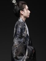 Fashion Hanfu Traditional Chinese Robe Black Daopao Female Male - Image 3
