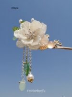 Fashion Hanfu Chinese Style Hair Pins Gardenia Hair Clips Women