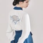 Fashion Hanfu Chinese Style Outfit Aircraft Sleeve Embroidered Daily Dress
