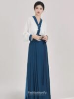 Fashion Hanfu Chinese Style Outfit Aircraft Sleeve Embroidered Daily Dress - Image 2