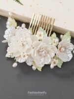 Fashion Hanfu Chinese Style Floral Hair Comb Vintage Hair Barrette