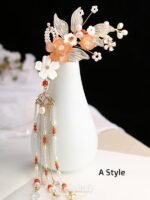 Fashion Hanfu Ancient Style Handmade Fairy Flower Hair Clips