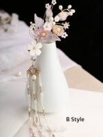 Fashion Hanfu Ancient Style Handmade Fairy Flower Hair Clips - Image 2