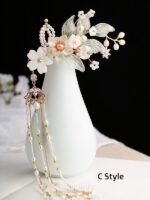 Fashion Hanfu Ancient Style Handmade Fairy Flower Hair Clips - Image 3
