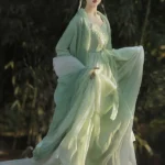 Fashion Hanfu Chinese Traditioanl Costume Green Hanfu Dress