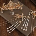 Antique Chinese Hair Accessories Hanfu Hair Crown Phoenix Hairpin With Tassel